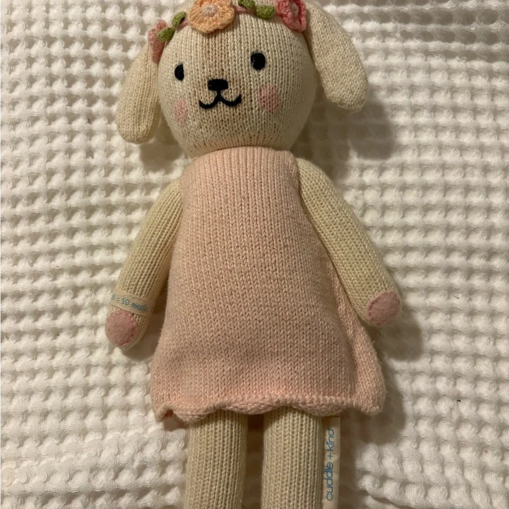 Cuddle + Kind Knit Doll with Pink Dress Charlotte - Picture 1 of 3